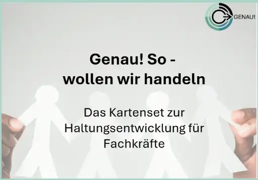 Genau! So -  wollen wir handeln                  
Das Kartenset zur Haltungsentwicklung für Fachkräfte